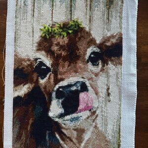 Cow Cross Stitch Art